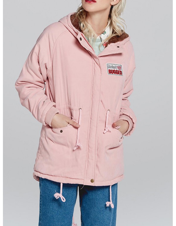 Women Casual Multicolor Wool Hooded Jackets Coats