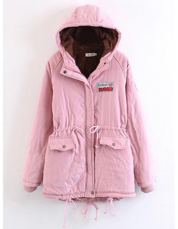 Women Casual Multicolor Wool Hooded Jackets Coats