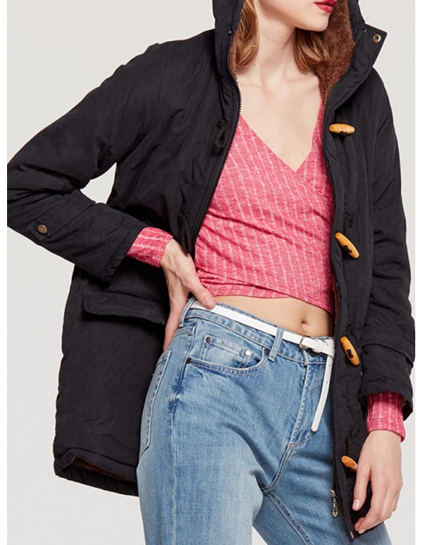 Women Casual Multicolor Winter Hooded Jacket Coats