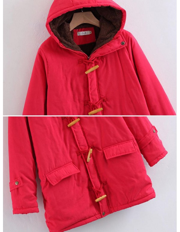 Women Casual Multicolor Winter Hooded Jacket Coats